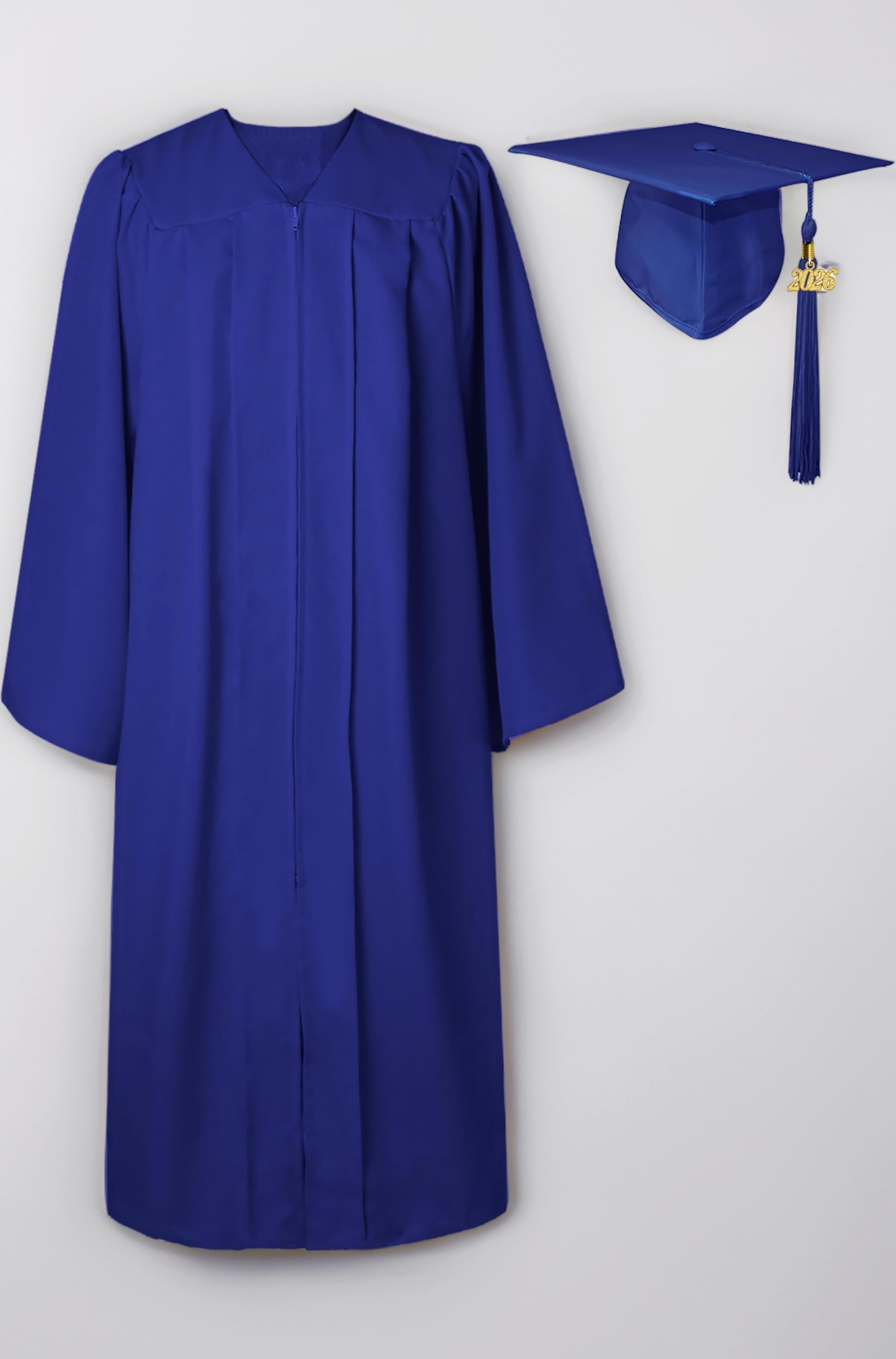 GGS Unisex Adult Matte Graduation Gown Cap Tassel Set for Bachelor/High School 2019 Year Charm 12 Colors