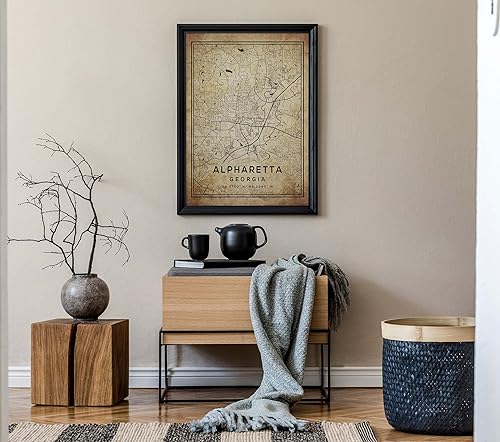 Miniatura 7 de Mapa de Alpharetta, Georgia, Vintage Western (16x20)