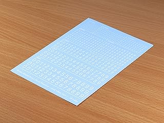 Matho Models Decal Numbers - Small, White, Type 1 - Plastic Model Accessories # 80003