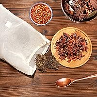 Vista 6 de Paquete de 12 bolsas de sopa reutilizables, bolsa de filtro de especias para alimentos de cocina, 10 x 8 pulgadas