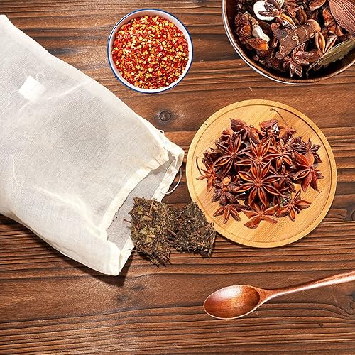 Miniatura 6 de GOOTRADES Paquete de 12 bolsas de sopa reutilizables, bolsa de filtro de especias para alimentos de cocina, 10 x 8 pulgadas