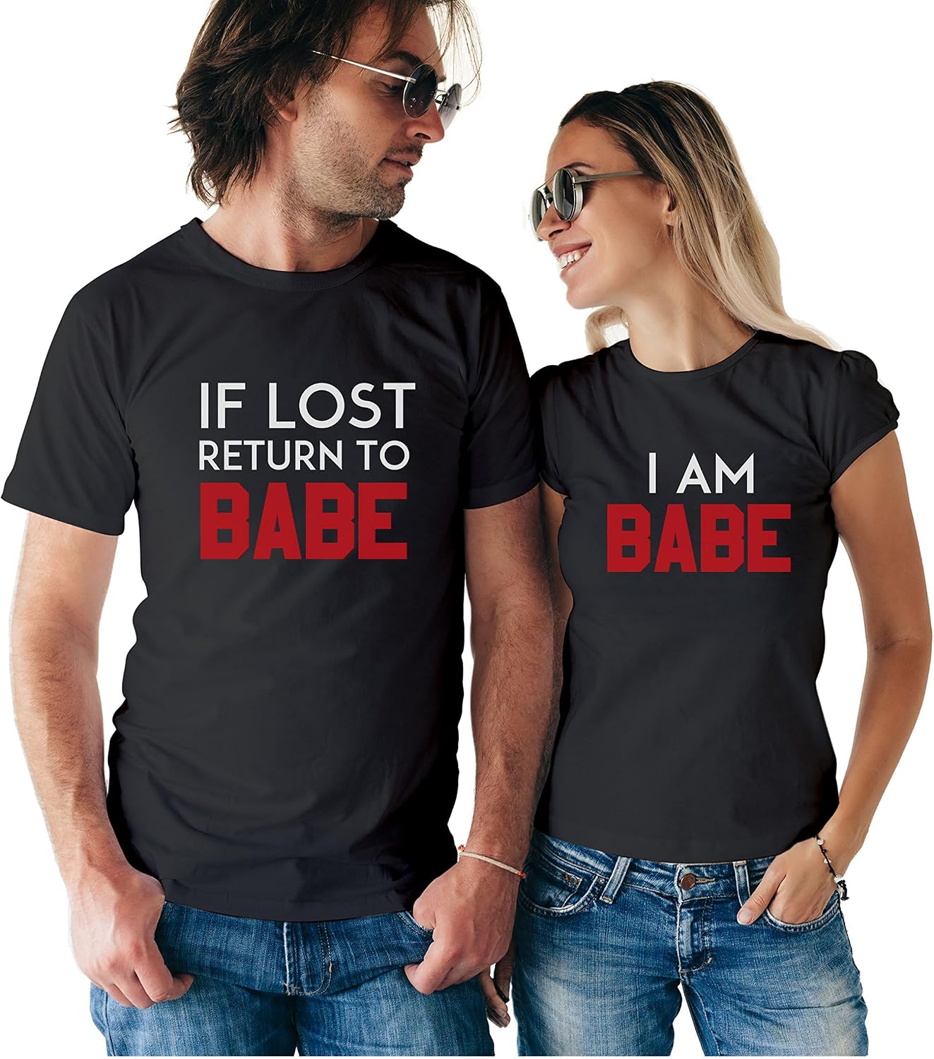 Am Babe Matching Couple T Shirts 