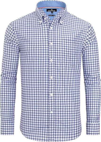 Alimens Gentle Men's Plaid Button Down Shirt