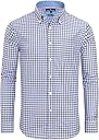 Alimens & Gentle Men's Plaid Button Down Shirts Cotton Long Sleeve Dress Shirts Regular Fit Gingham Shirts