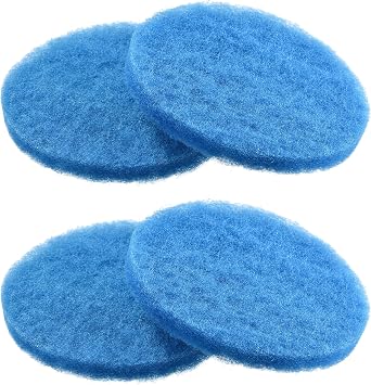 4 Pcs Aquarium Filter Media Floss Filter Pads Compatible with Fx4, Fx5, Fx6 Canister Filter Replacement Parts Accessories Blue, 4 Pcs