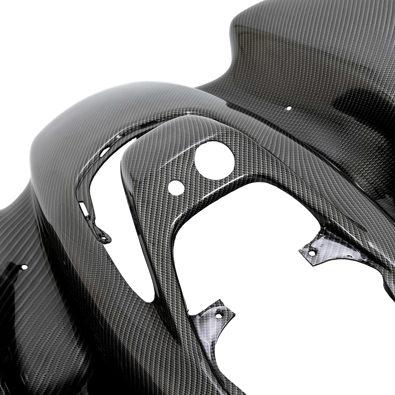HECASA Plastic Front+Rear Fenders Compatible with 1999-2004 Honda TRX 400EX Mud Guard Kit Carbon Fiber Color