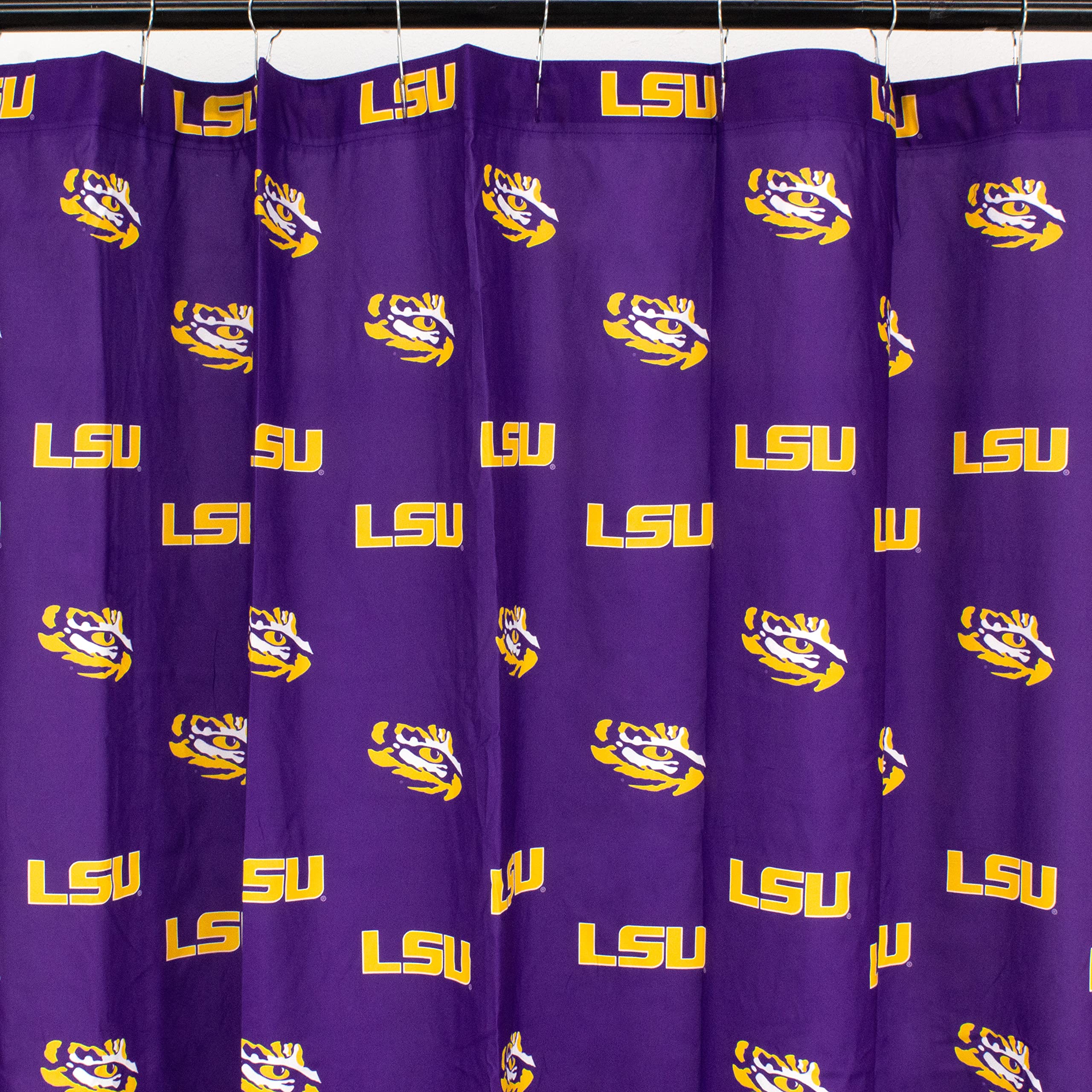 College Covers Everything Comfy LSU Tigers Bright and Colorful Shower Curtain Cover 70" x 72"