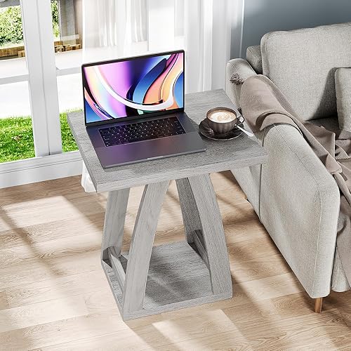 Miniatura 2 de Mesas auxiliares para sala de estar, juego de 2. Mesas auxiliares para sala de estar. Mesa auxiliar junto al sofá. Mesa auxiliar moderna para el