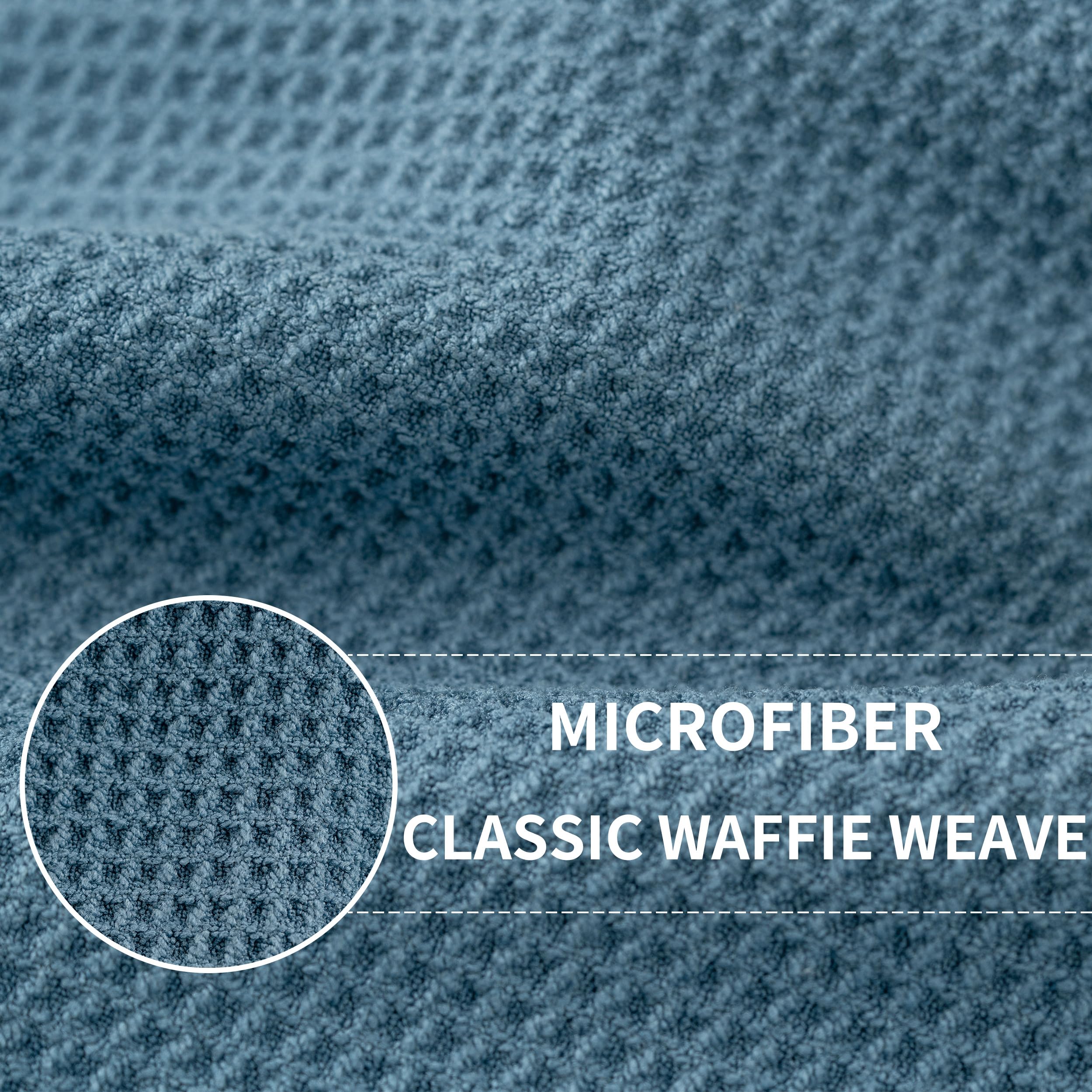 MICROFI Paños de cocina y cocina de microfibra, tejido gofre, 12 x 12 pulgadas, juego de 6