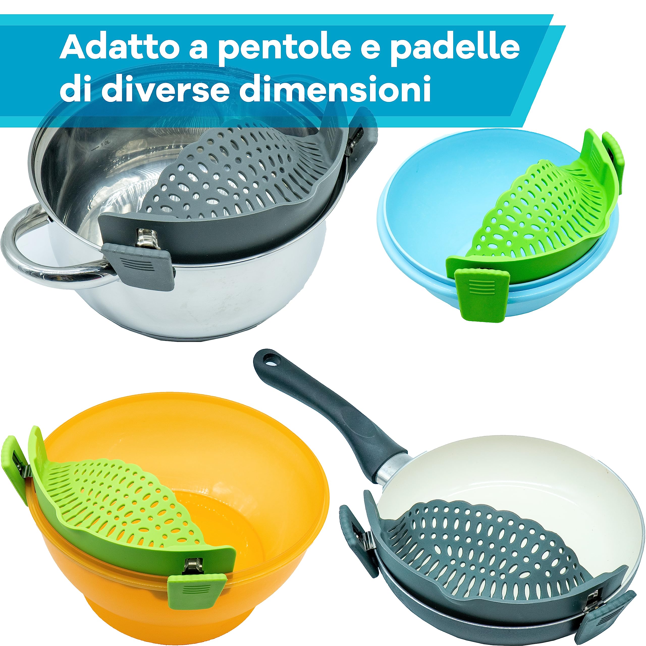 1 pezzi colapasta,scolapasta da pentola,Colino Per Pasta,scolapasta in Plastica,Colino in Plastica,cucina particolari,per pasta e verdure ,tagliatelle(blu
