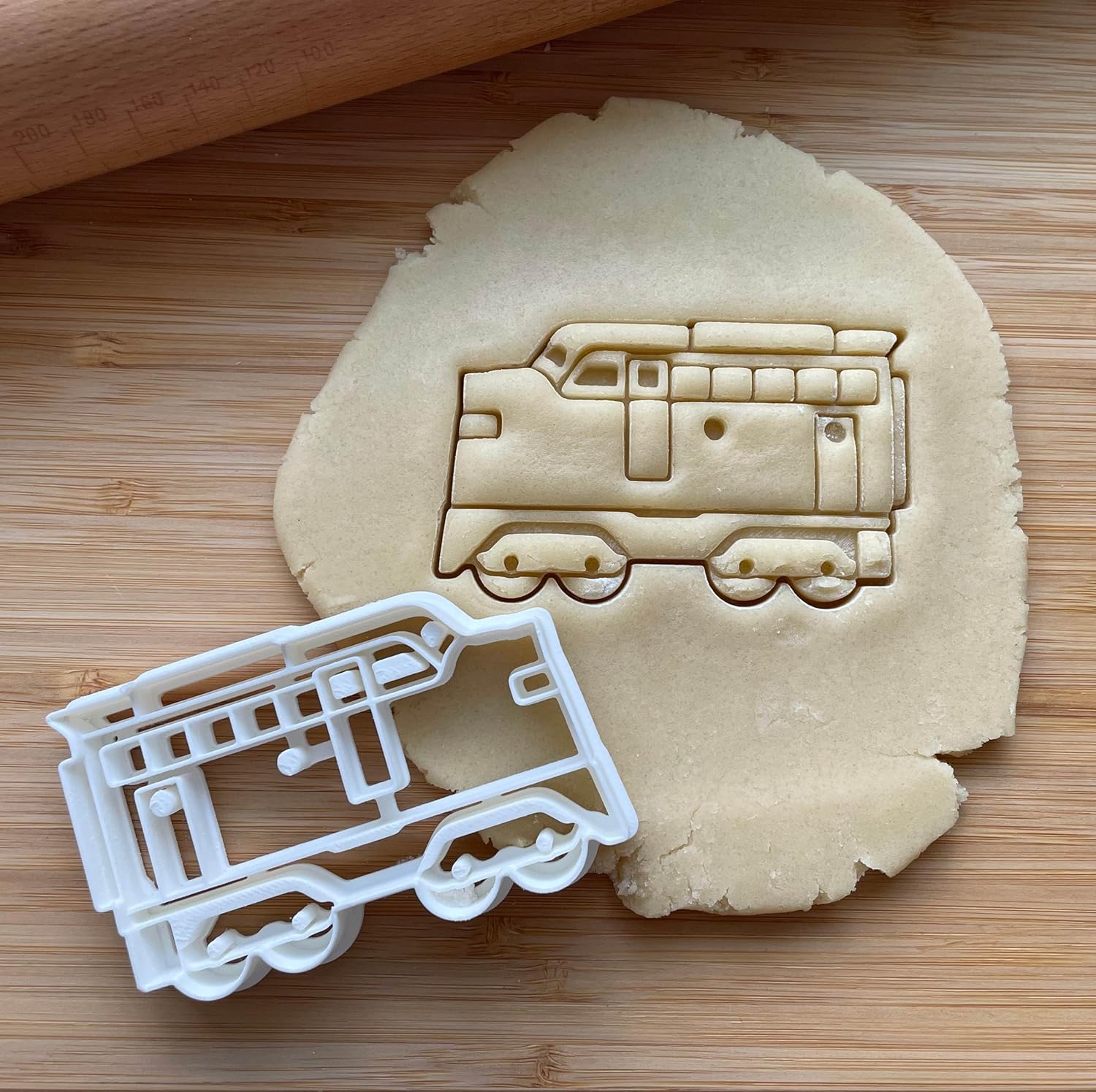 Diesel Train/Locomotive Set of 4 Cookie Cutter - Dishwasher Safe (4")