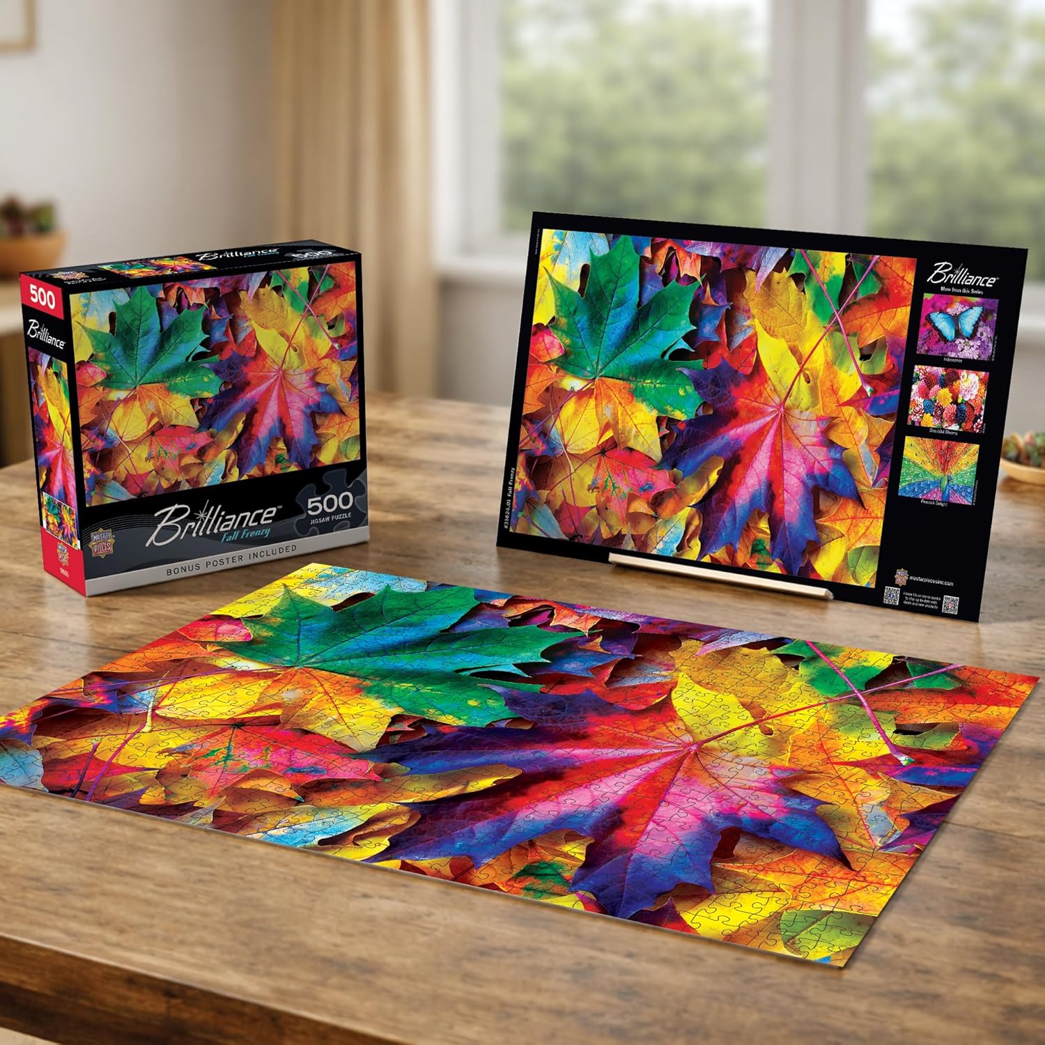 Masterpieces 550 Piece Jigsaw Puzzle for Adults and Family - Fall Frenzy - 18"x24"