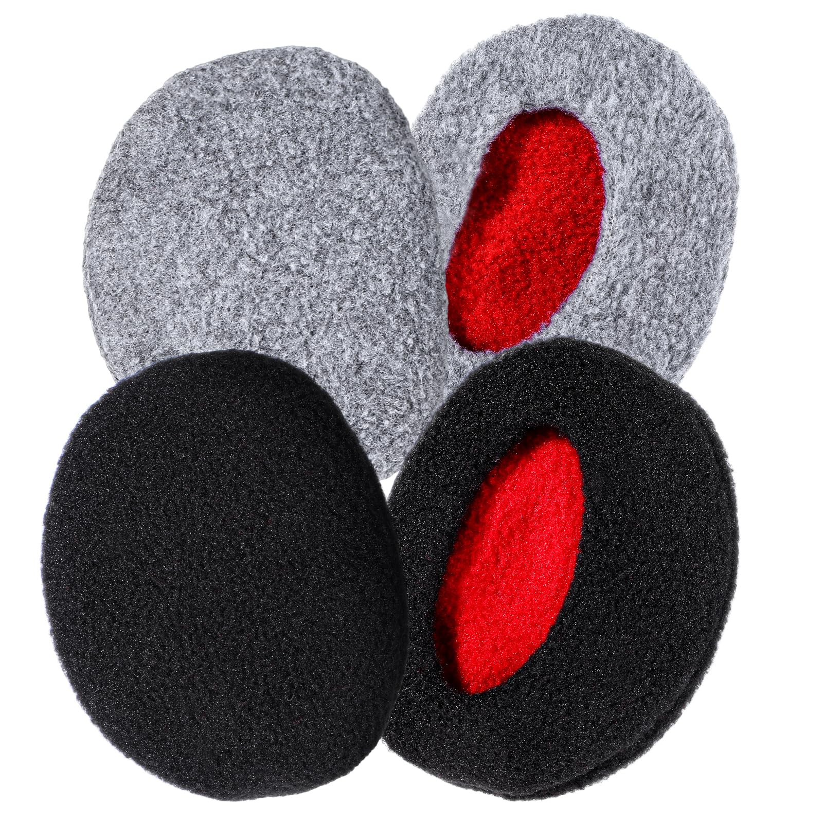 Grevosea 2 Paar Ohrenwärmer Damen/Herren Earbags Ohrenschützer dicke Winter Ohrenschützer ohrenwärmer für männer & frauen,ohrwärmer ohne Band für Damen/Männer/Kinder
