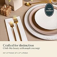 Vista 4 de Paquete de 200 toallas desechables de lino para invitados, 12 x 17 pulgadas, servilletas de baño de mano, hechas en Estados Unidos, servilletas