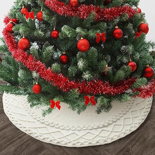 Vista 102 de Mr. Pen Christmas Tree Skirt - 48 inches, Faux Fur, White