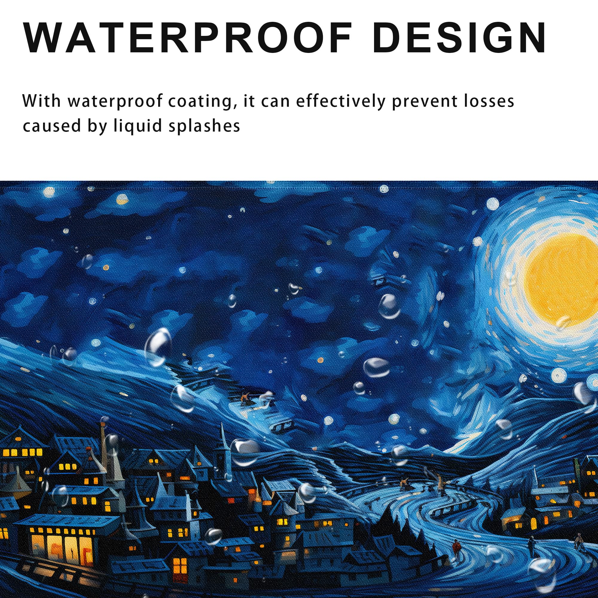 Tapis De Souris De Jeu Ciel étoilé, Bleu, 800 X 300 X 3 Mm Avec