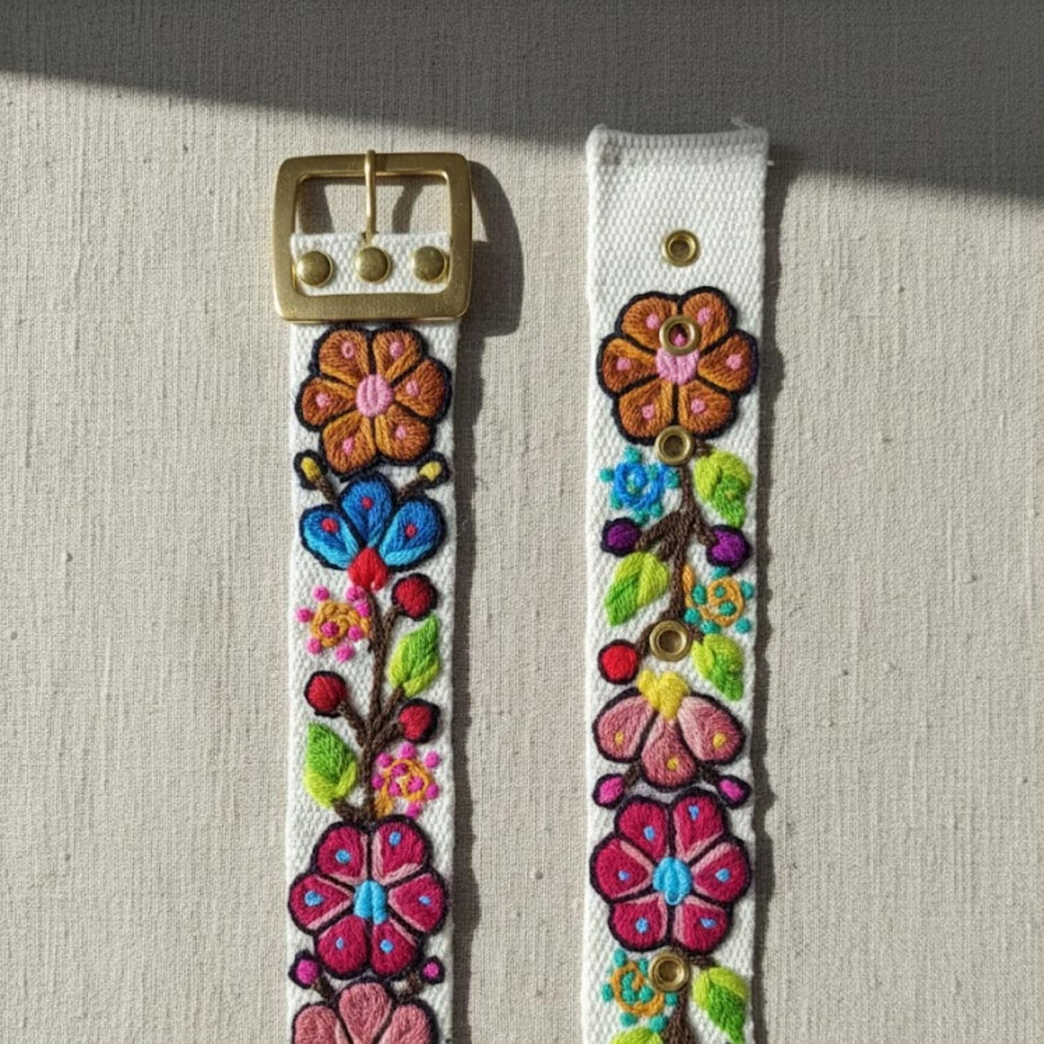 Handmade Embroidered Belts for Women by Peruvian Artisans - Woven Boho Floral - Casual & Colorful Belts for Women - Image 6