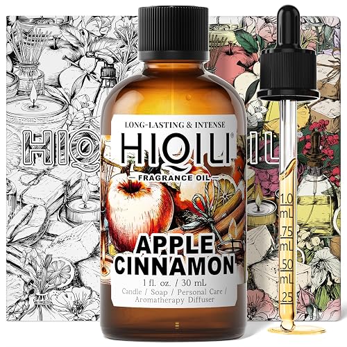 HIQILI Apple Cinnamon Fragrance Oil for Diffuer, DIY Candles, Air
