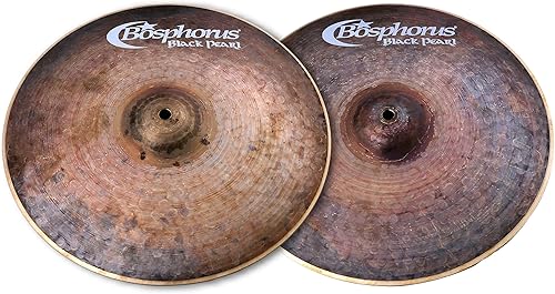 Bosphorus Cymbals BP15H - Par de platillos Hi-Hat serie Black Pearl de 15 pulgadas