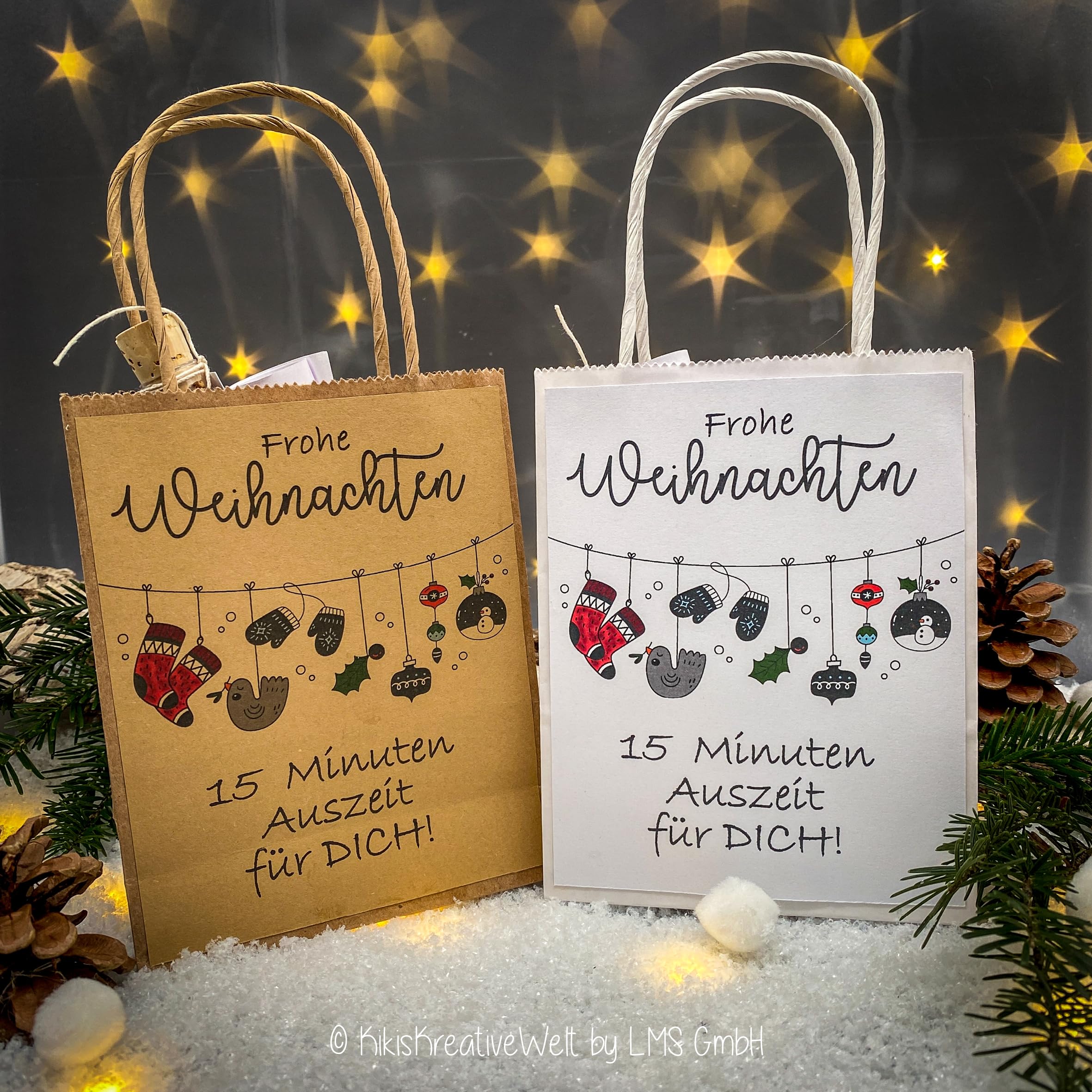 15 Minuten Weihnachten Auszeit für Dich - Geschenk in der Tüte, Geschenk, Aufmerksamkeit, Antistress (10, Natur)