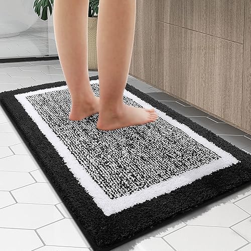Miniatura 8 de OLANLY Alfombras de baño 36x24, tapetes de baño de microfibra extra suave y absorbente, antideslizantes, lavables a máquina, tapete de baño