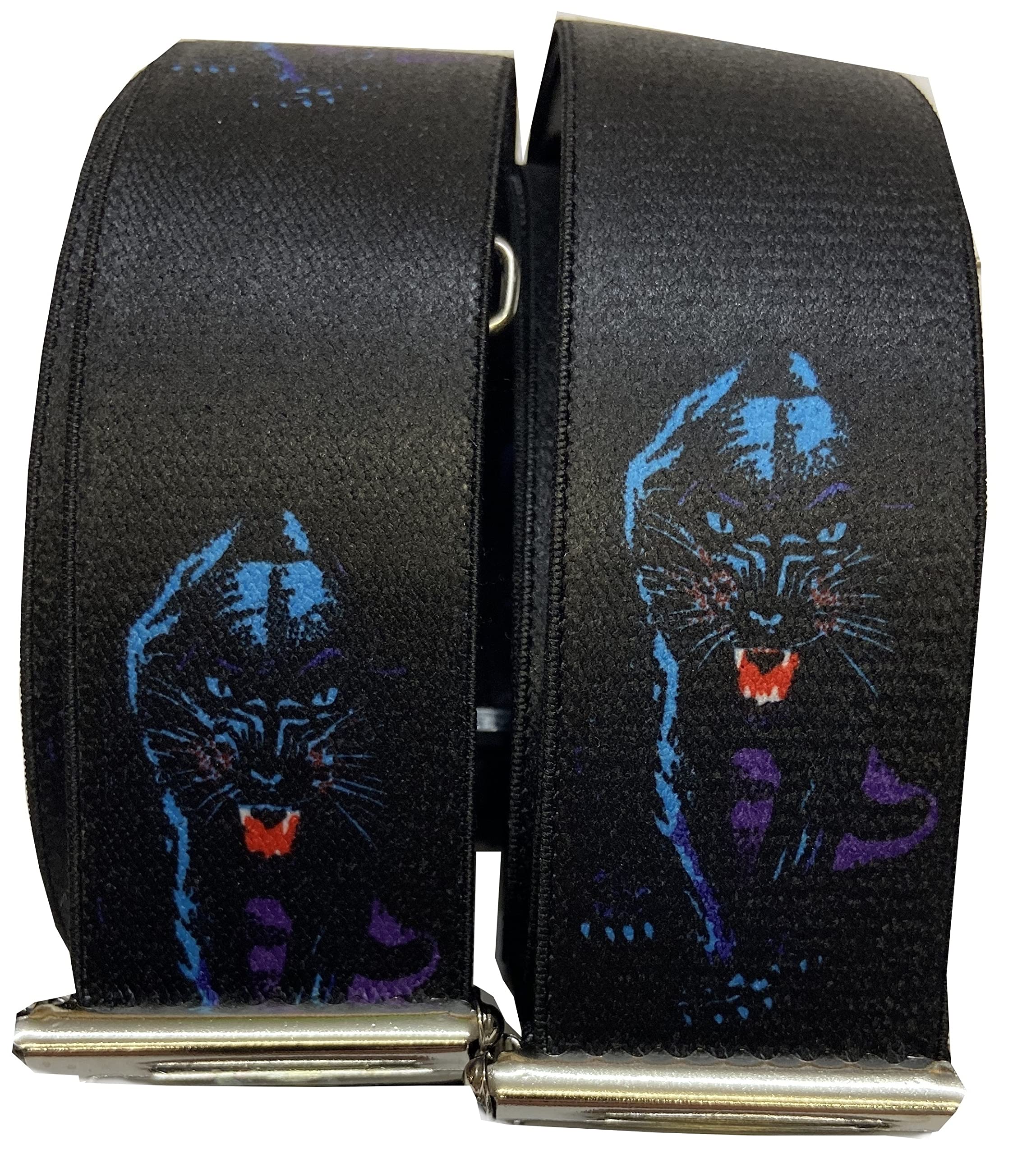 Generisch PANTHER AUSTRIA ST-027 - Tirantes para pantalones (35 mm de ancho, en forma de H, 4 clips extrafuertes, color negro, Negro