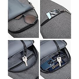 WATERFLY Medium Crossbody Sling Backpack Anti Theft Backpack for Traveling Chest Shoulder Bag