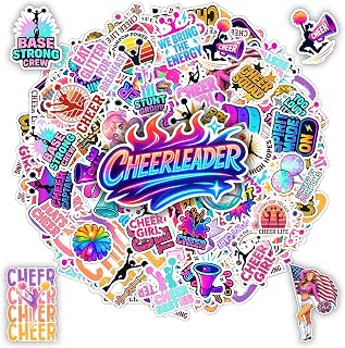 100 PCS Cheerleader Stickers Pack, Cheer Spirit Cute Funny Decorate