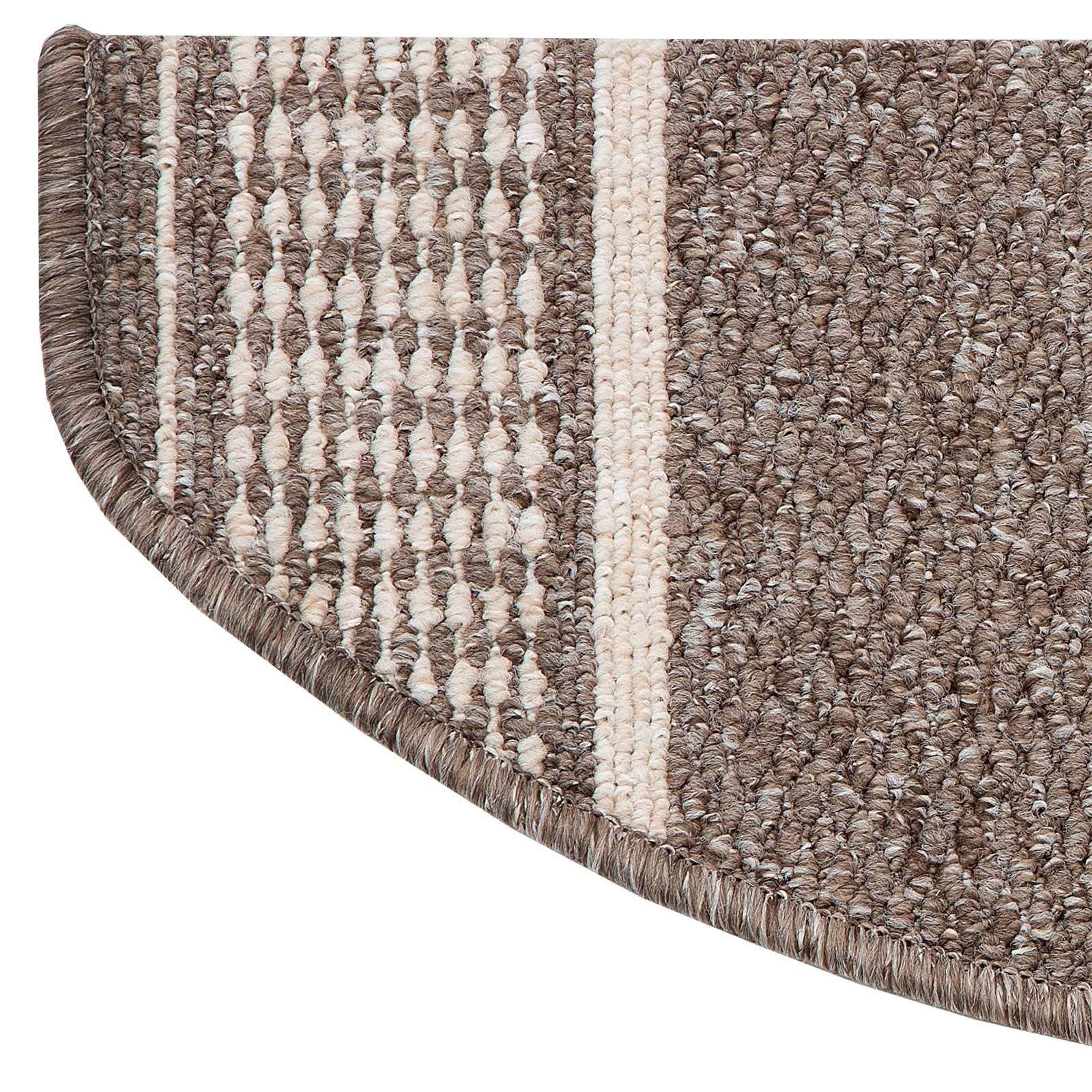 Floordirekt 15 X Stair Tread Mats, Stair Mats Indoor For Stair Carpet, Self-Adhesive, Rug For Stair Protectors, Stair Protection (London, Light Brown