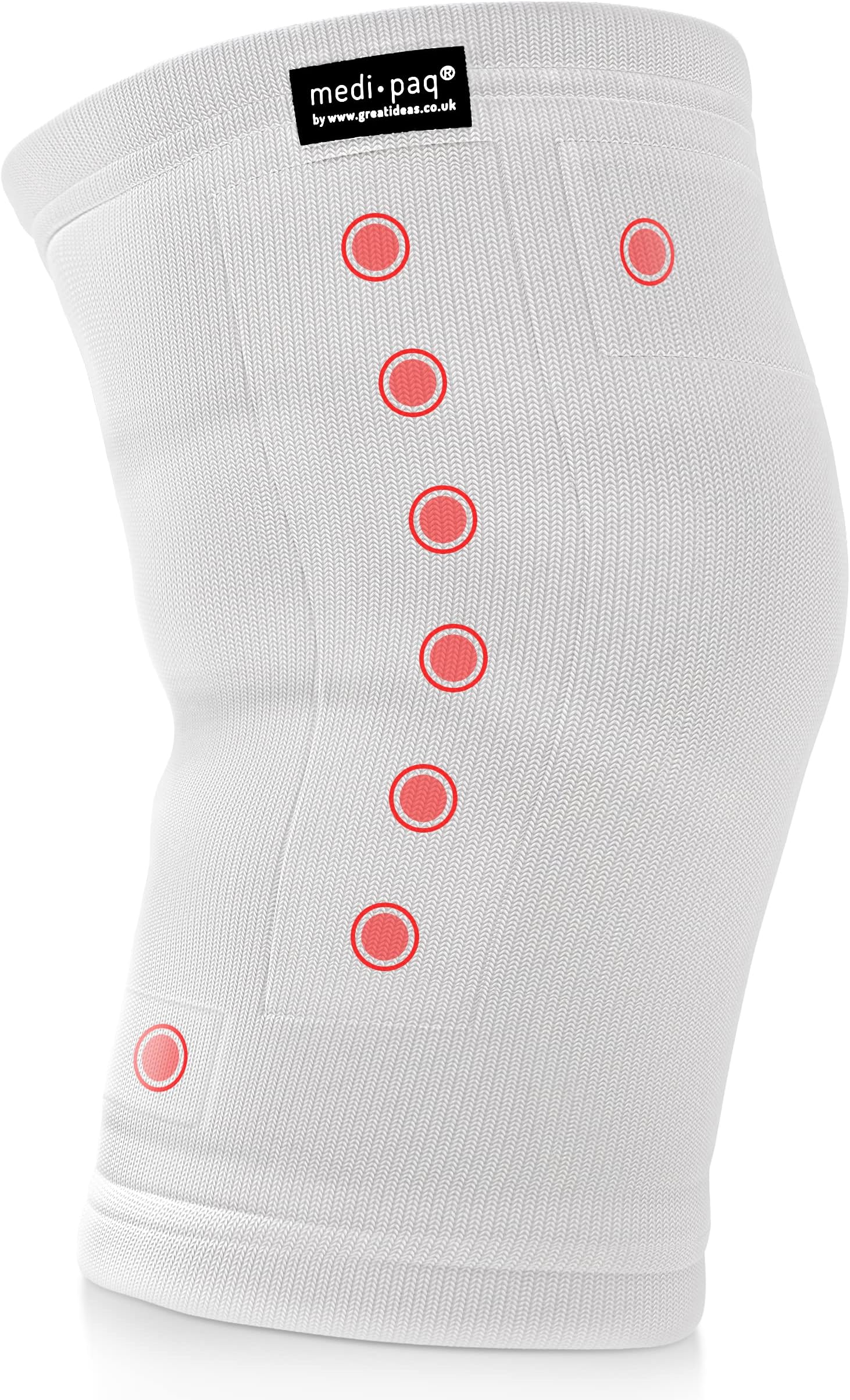 Medipaq® Magnetic Knee Support (Small/Medium) - S-T-R-E-T-C-H-A-B-L-E - Relieve Stiffness & Fatigue When You Need It - Ultimate 16 Magnet Compression Design (One Support)