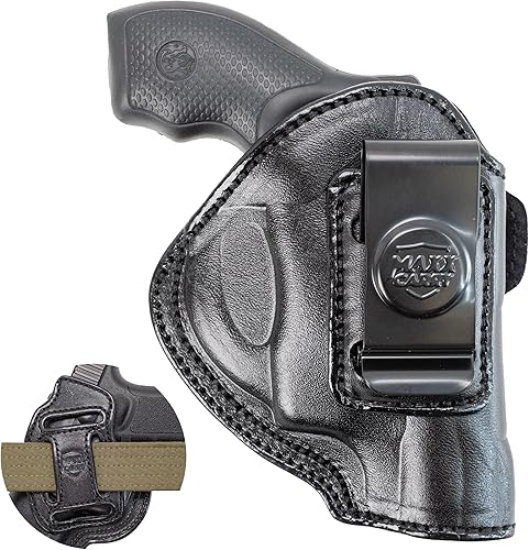 Maxx Carry Funda de cuero de alta calidad OWB e IWB de 4 vías para pistola de marco J para los modelos S&W 442 y 642 Airweight 637, 638, 640 y otros