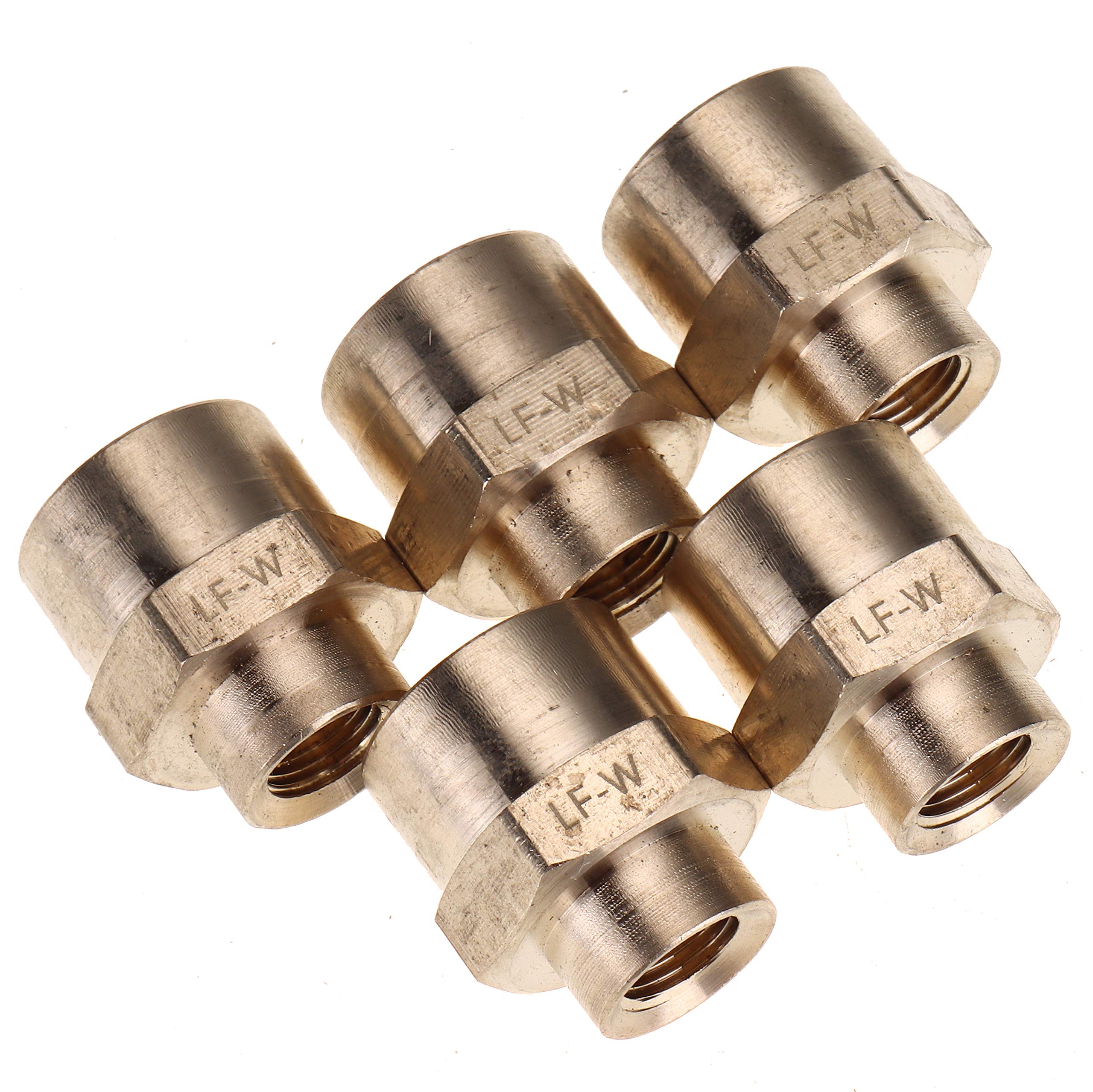 Sin Marca 3/8" x 1/8" Hembra NPT Accesorio de conexión Tubo de latón sin plomo de acoplamiento de diferentes diámetros agua barco (5 piezas)