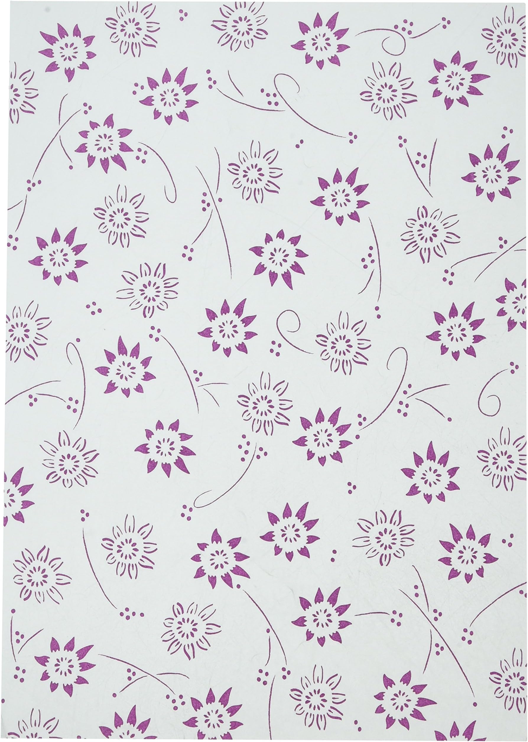 Pergamano Parchment Paper, Pink Metallic Flowers