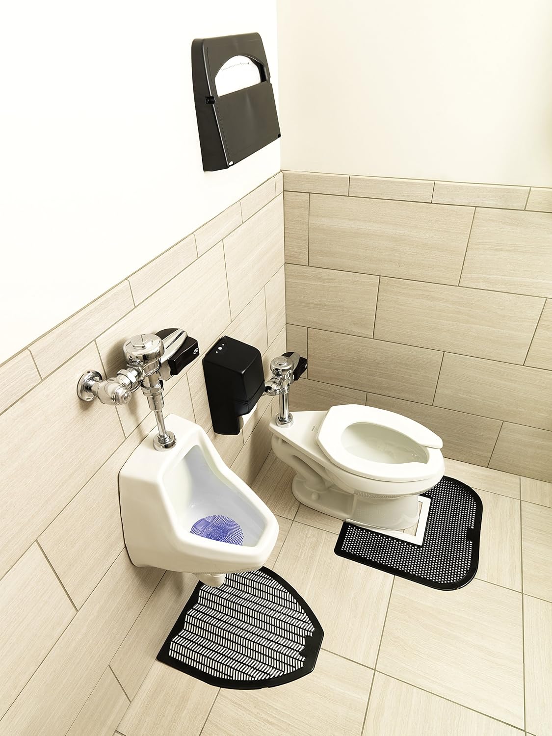 Impact-1525-5 Z-Mat Urinal Mat (Pack of 6) - Black , 17-1/2 inches x 20-3/8 inches