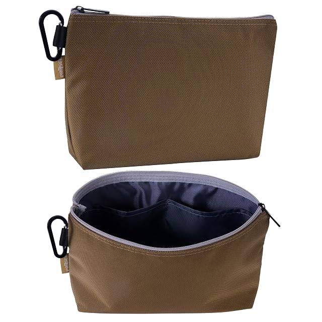 Tool Pouch Zipper Small Tool Bag Pouches Organizer Bag with Metal Carabiner Nylon 1680D Heavy Duty for Wrenches