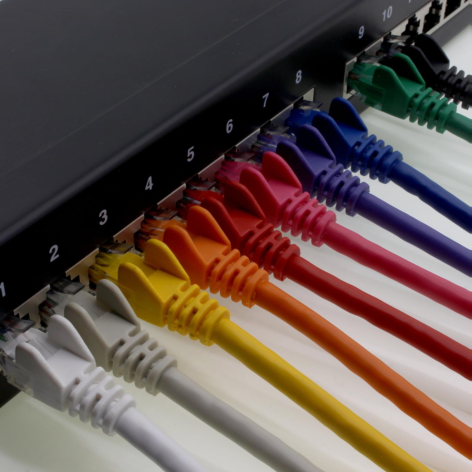 1aTTack.de - 0,25m - Orange - 10 Pieces - Ethernet Gigabit LAN Network Cable (RJ45) 1000Mbit/s Patch Cable UTP Compatible with CAT.5 CAT.5e CAT.7