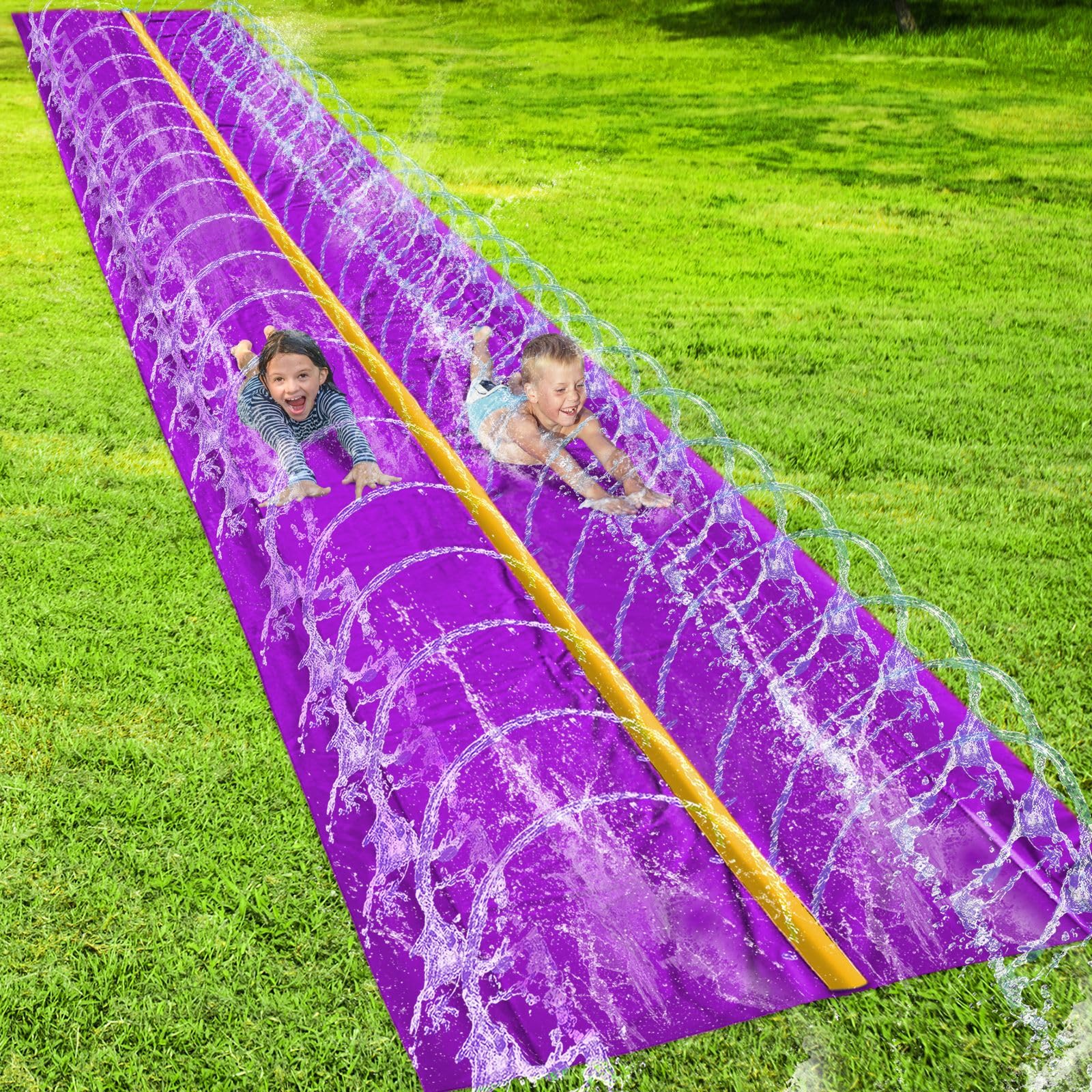 18 x 5 pies, toboganes de agua para niños, tobogán acuático para niños en el patio trasero, juguetes acuáticos de verano divertidos al aire libre, actividades acuáticas para niños y adultos