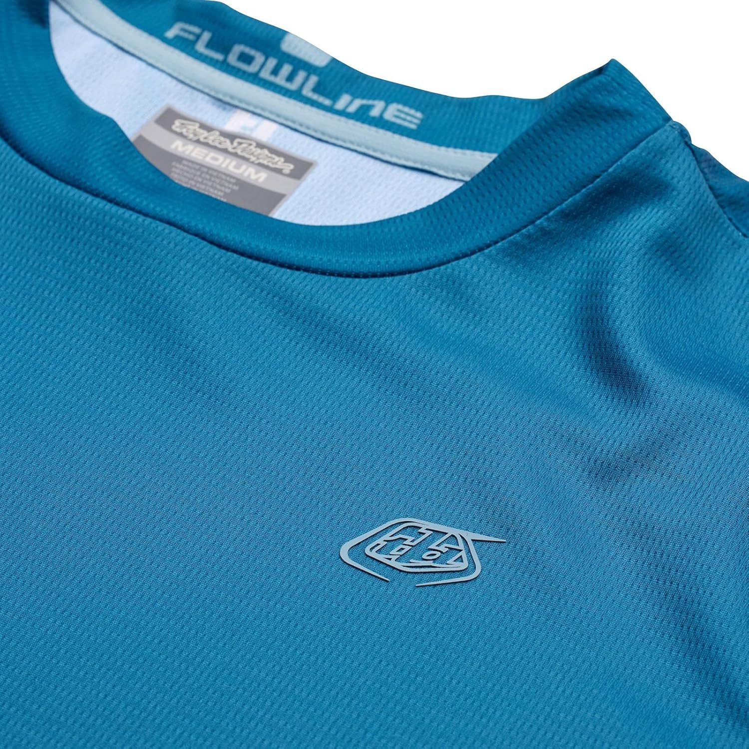 Troy Lee Designs Short Sleeve Flowline Adult Mountain Bike Jersey, Solid, Slate Blue, Medium