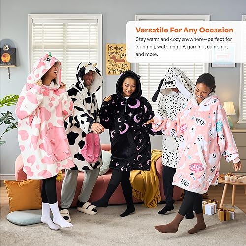 Miniatura 6 de Giggling Getup Manta con capucha para gatos  Manta de forro polar sherpa suave de gran tamaño  Manta de franela de felpa cálida y acogedora sudadera