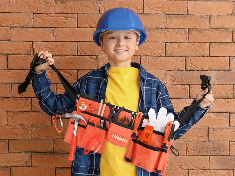 【heyco】カンタキルトポーチ　16個セット Amazon.com: Hi-Spec 16pc Orange Kids Tool Kit Set & Child Size