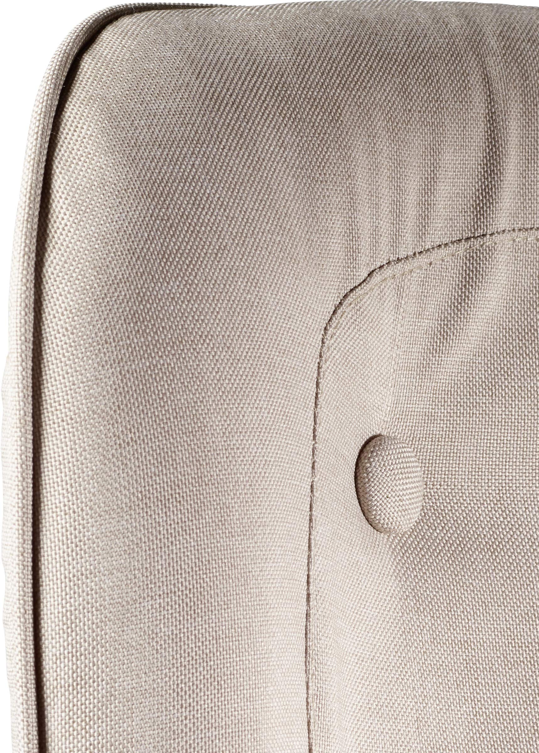 Echtwerk Poltrona imbottita "Vince", sedia con schienale alto, morbida imbottitura in gommapiuma, piedi in legno, 42 x 42 x 71 cm, 6,2 kg, colore: crema