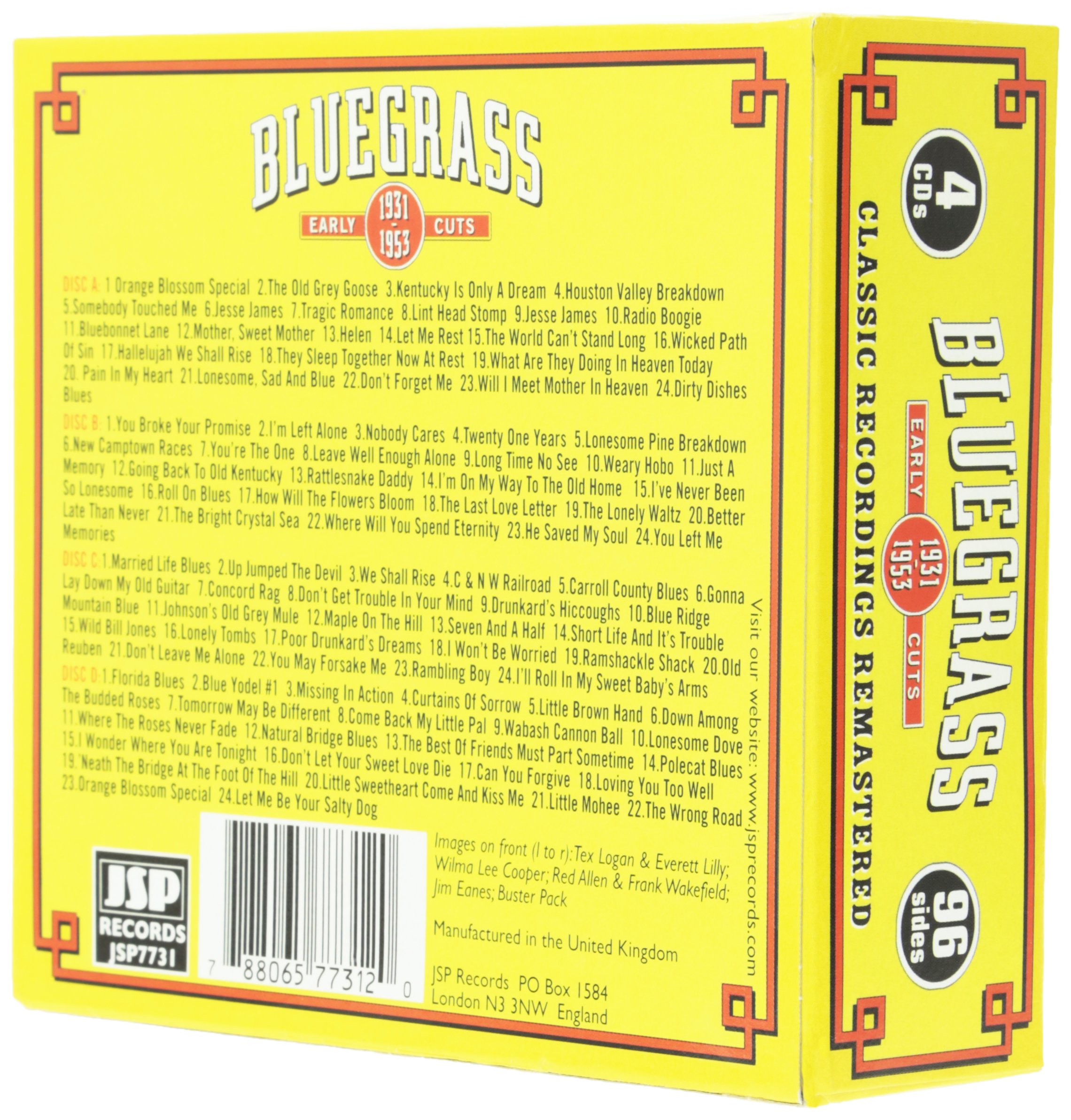 Bluegrass Early Cuts 1931-1953