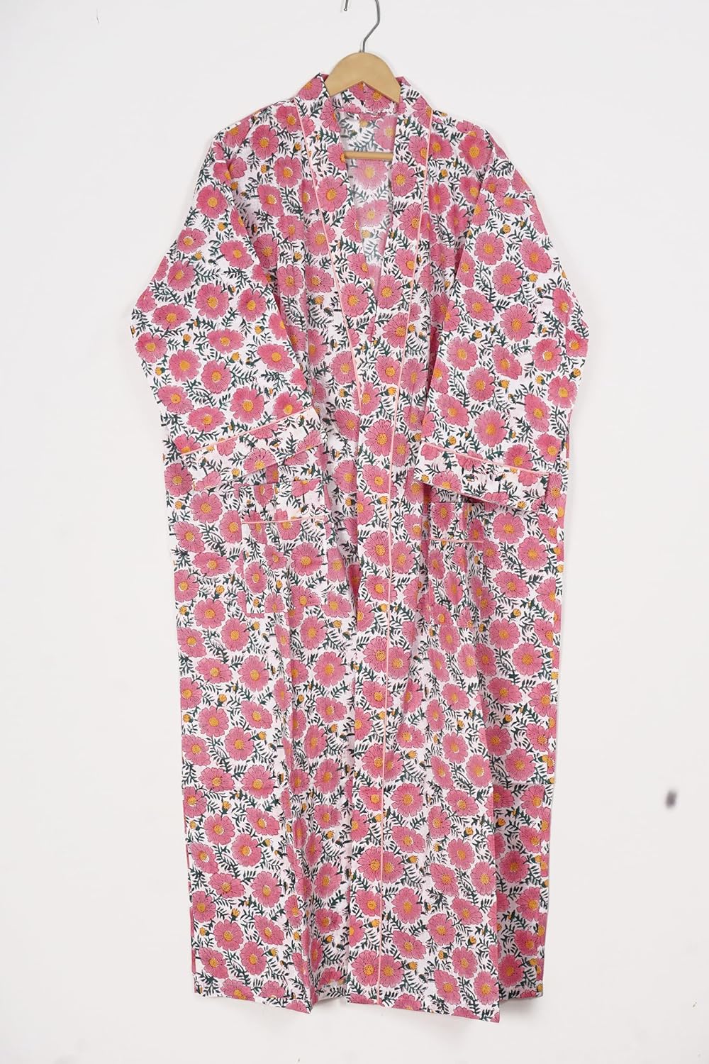 Cotton Hand Block Print Womens Bathrobes| Lightweight Bathrobes| Women Sleepwear Robes| Kimono Robe| Dressing Gown