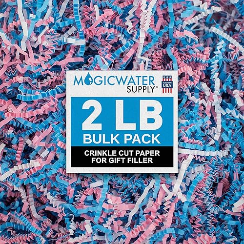 Miniatura 81 de MagicWater - Papel de corte arrugado para cestas de regalo, 2 libras, vainilla y oro, perfecto para relleno de papel triturado, relleno de cestas