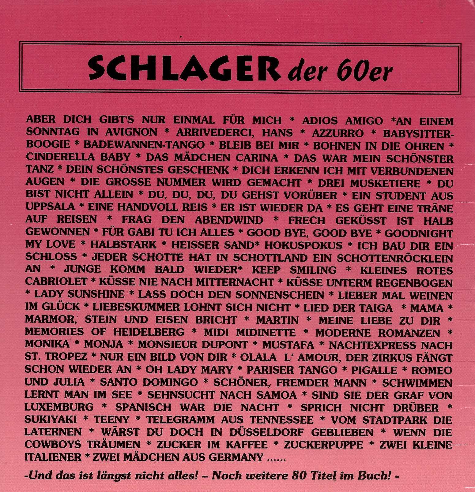 150 deutsche Schlager der 60er Jahre: Grossausgabe