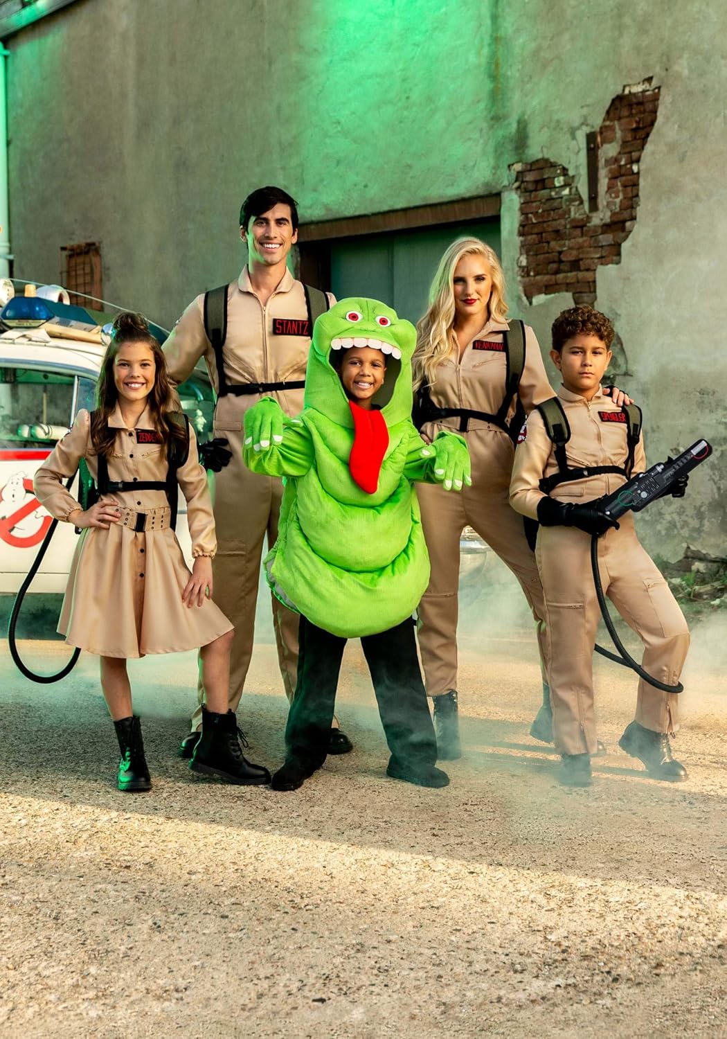 Ghostbusters Kids Slimer Costume Unisex, Slimey Ghost Halloween Costume, Childrens Ghost Outfit for boys & girls