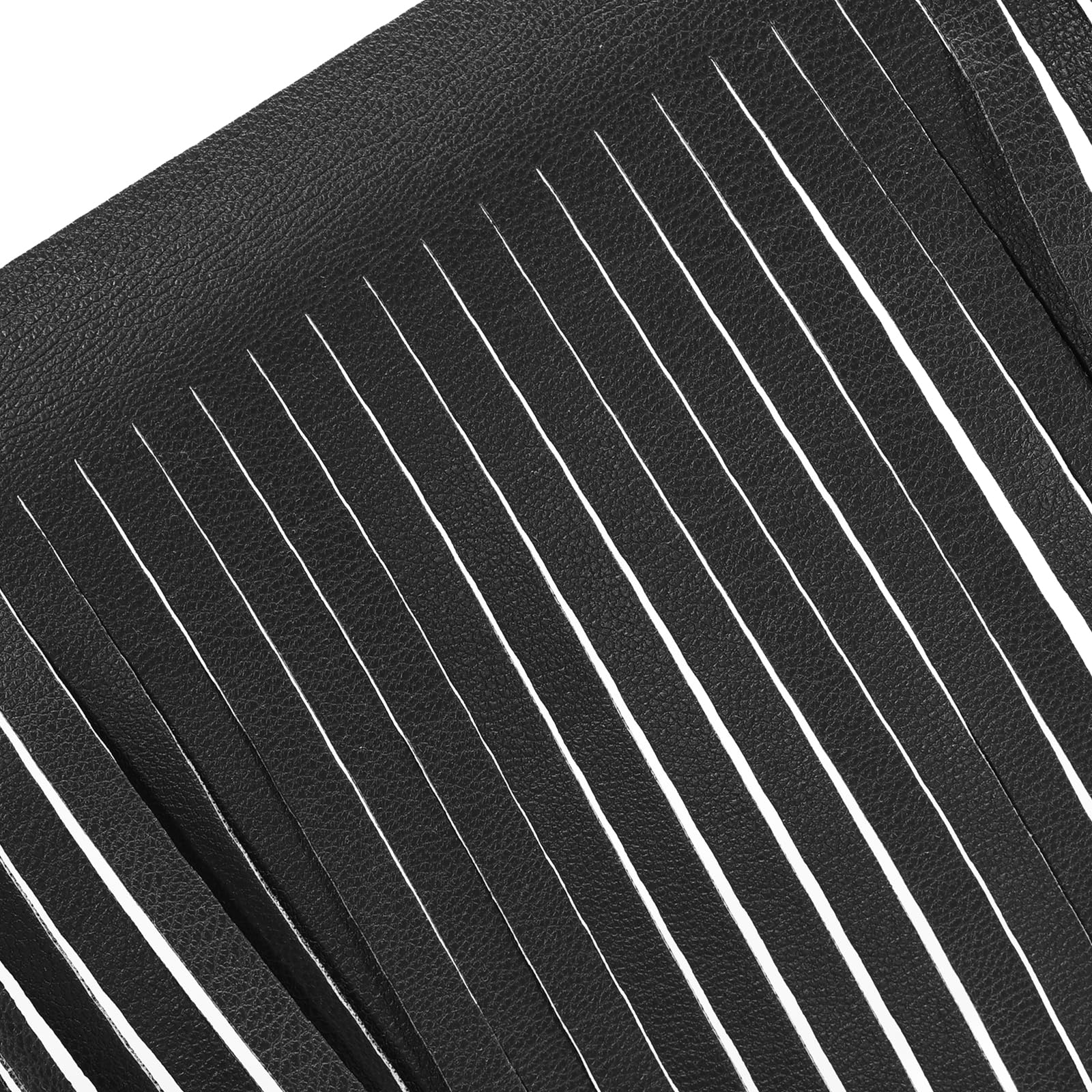 Black Tassel Trim For Sewing Sourcing Map 1 Yard (4 Inch Wide) PU Faux ...