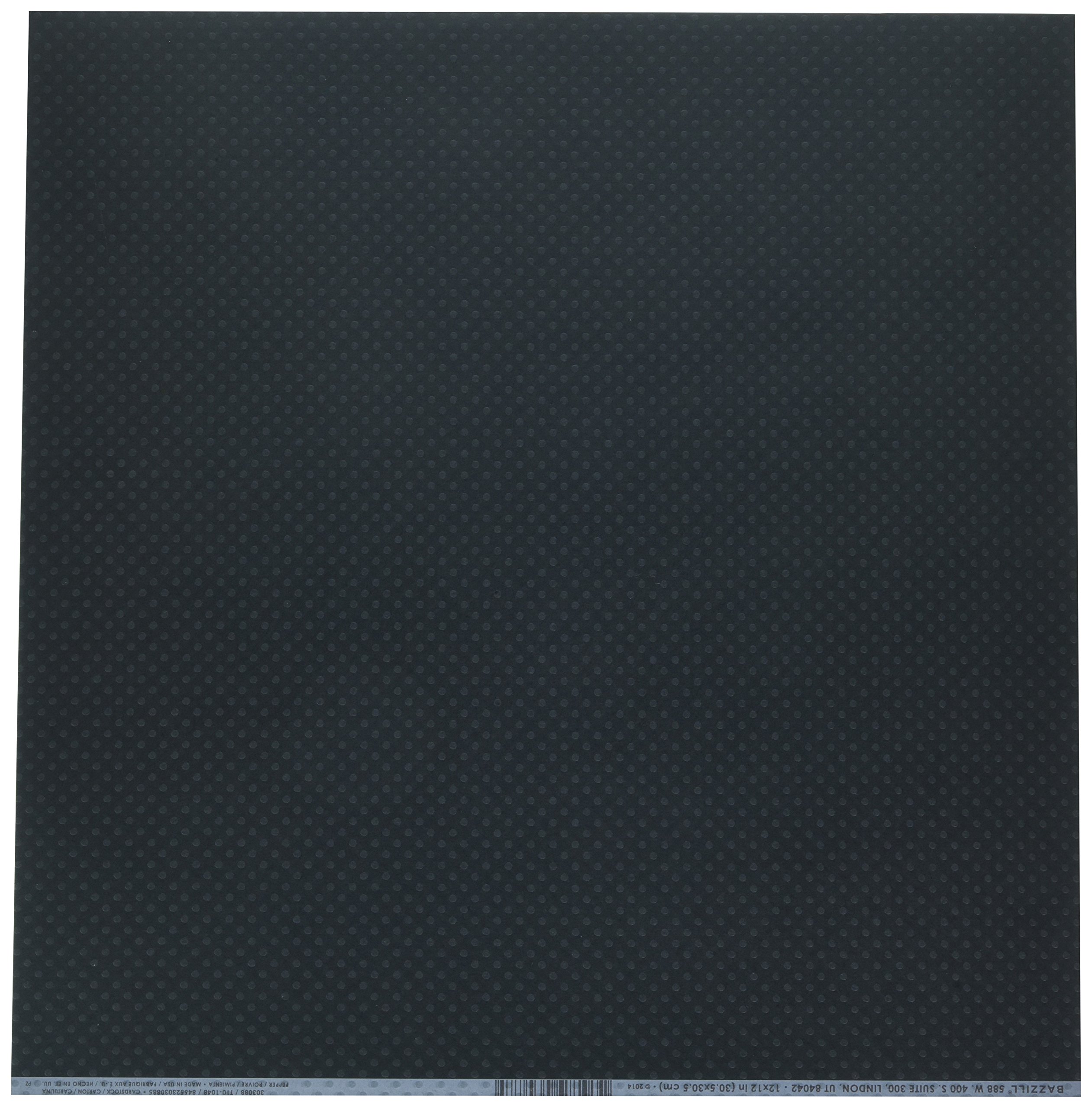 BazzillBasics Paper ScrapBooking Sheets Dotted Pepper, Black