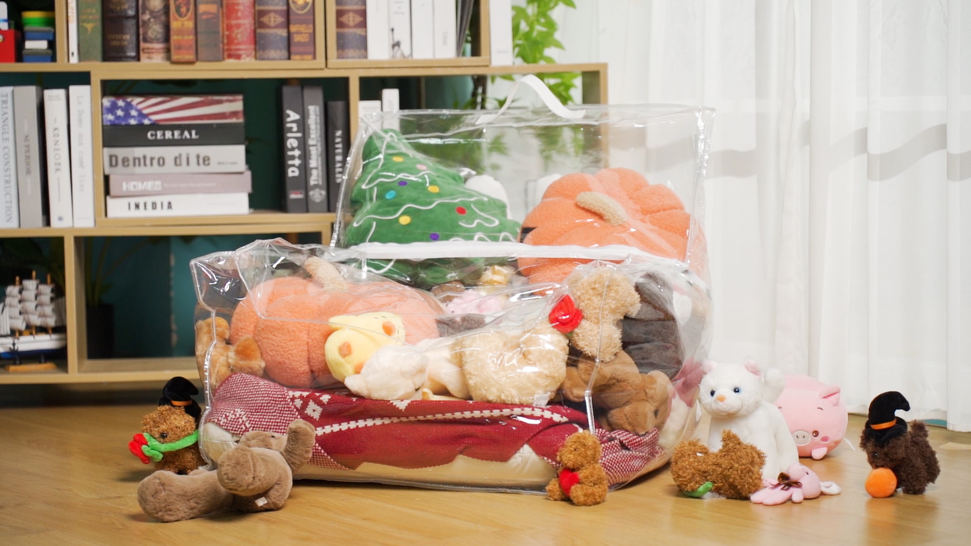Funda Puf Almacenamiento Juguetes Peluches - Piel Sintética Esponjosa, Color Camello, Sin Relleno, Organizador Habitación