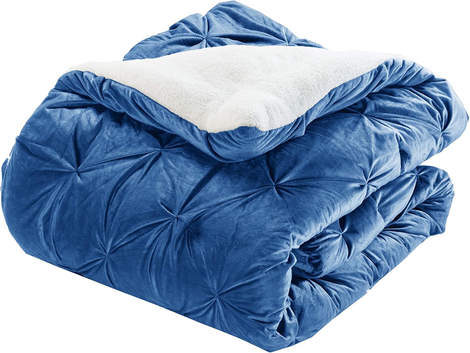 ❤ Crazy Deals Elegant Comfort Softest, Coziest Micromink Pintuck & Pinch Pleated Sherpa Comforter Set, Premium Down Alternative Micro-Suede 3-Piece Reversible Comforter Set, Full/Queen, Navy Blue Amazing 🔥 Elegant Comfort Softest, Coziest Micromink Pintuck & Pinch Pleated Sherpa Comforter Set, Premium Down Alternative Micro-Suede 3-Piece Reversible Comforter Set, Full/Queen, Navy Blue